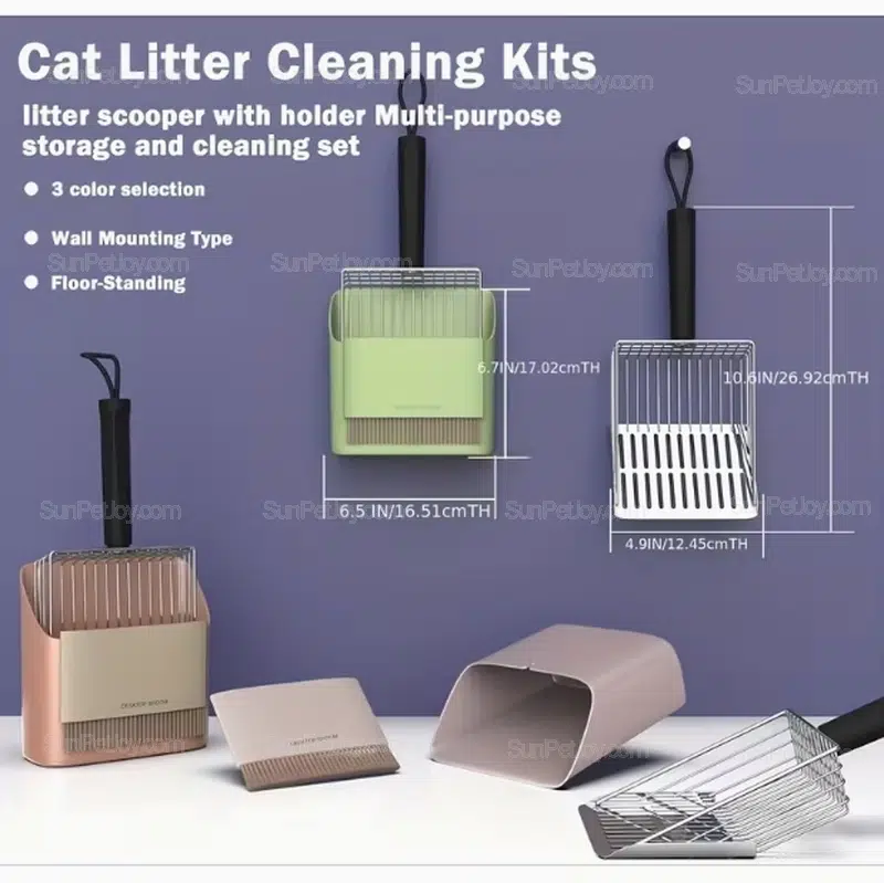 Wholesale Metal Cat Litter Scoop Set with Dual Grids - Image 5