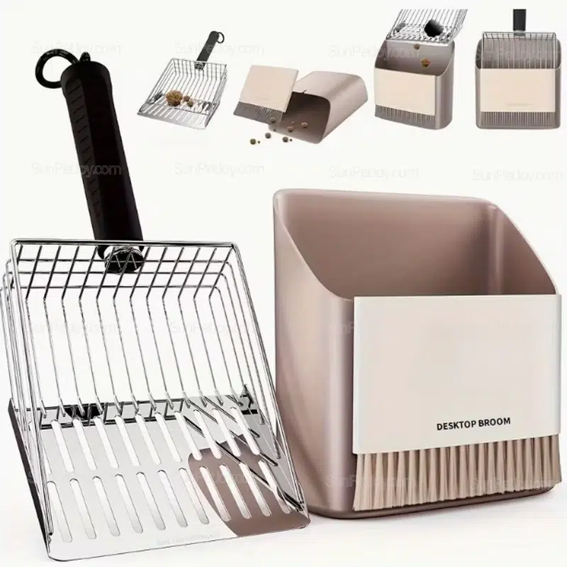 Wholesale Metal Cat Litter Scoop Set with Dual Grids - Image 6