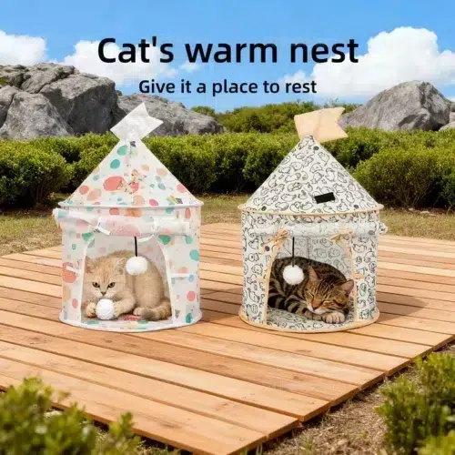 Wholesale Portable Cat Tent House with Collapsible Frame