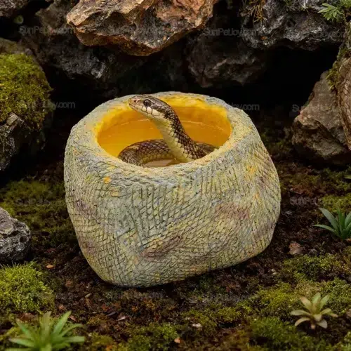 Wholesale Snakes Resin Water Bowl with Anti-Tip Base