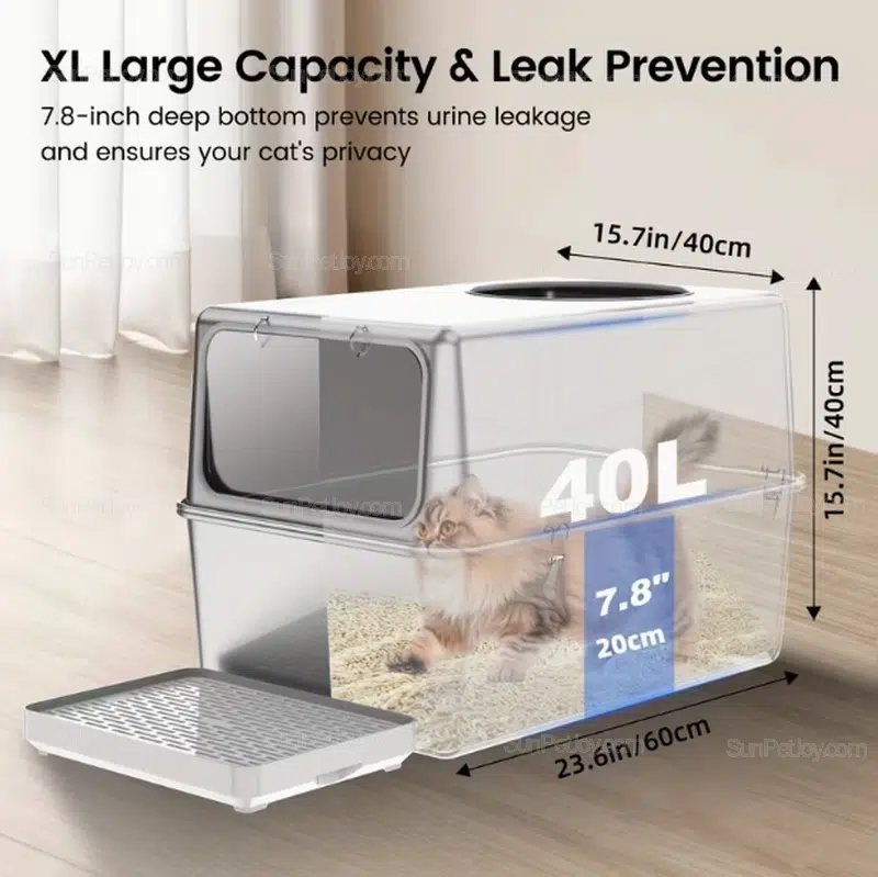 Wholesale Stainless Steel Cat Litter Box with Enclosed Lid