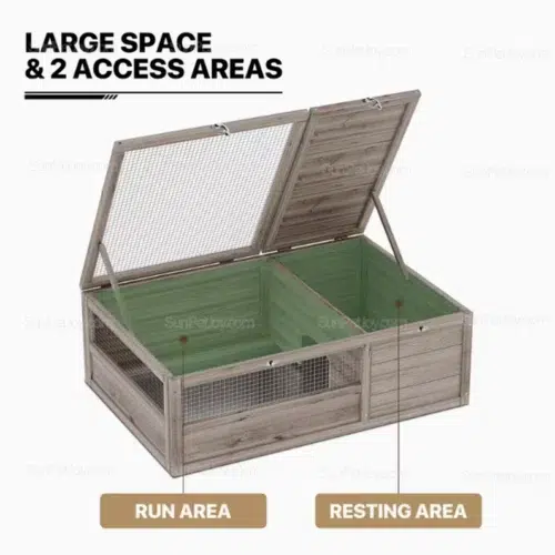 Wooden Tortoise Enclosure with Dual Access & Mesh Top | Wholesale