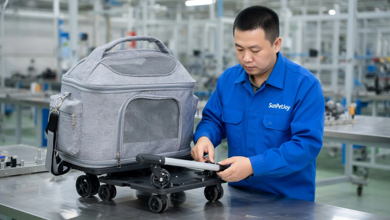 Cat Stroller With Removable Carrier