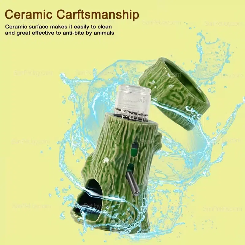 OEM Small Animals Tree-Style Ceramic Habitat with Water Stand - Image 5