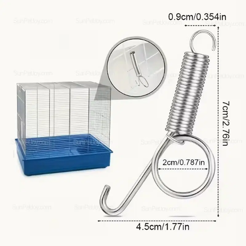 OEM Small Animals Spring Lock Cage Hooks, Heavy-Duty Steel - Image 5