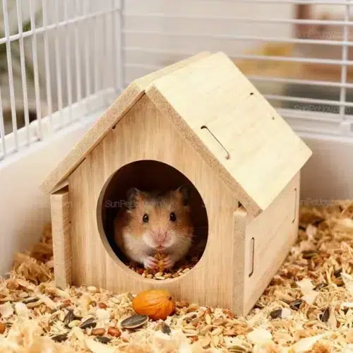 Wholesale Wooden Small Animal Hide House with Detachable Roof