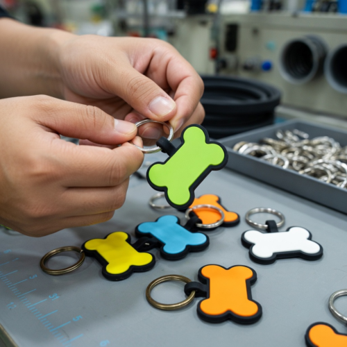 Bone-Shaped Silicone Dog Tag for Wholesale