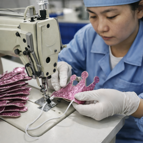 Custom Dog Birthday Crown with Glitter Nonwoven Finish