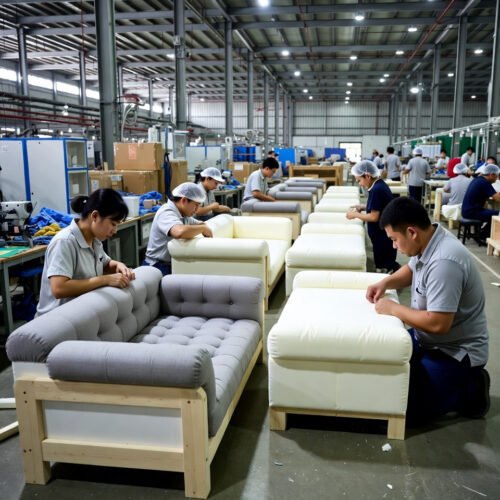 Fabric Dog Sofa Bed with Thick Backrest for Wholesale