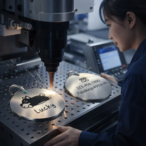 Laser Engraved Stainless Steel Dog Tags for Wholesale