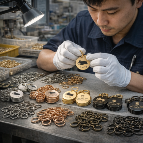 Laser Engraved Stainless Steel Dog Tags for Wholesale