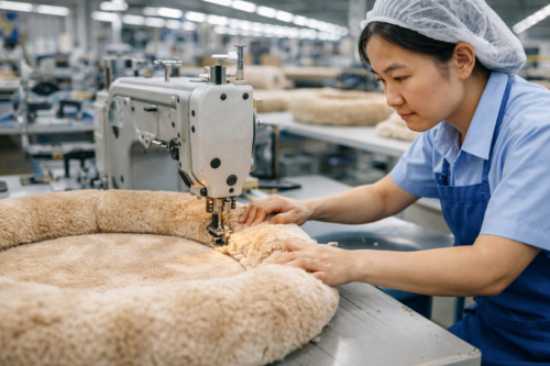 Plush Donut Dog Bed for Wholesale