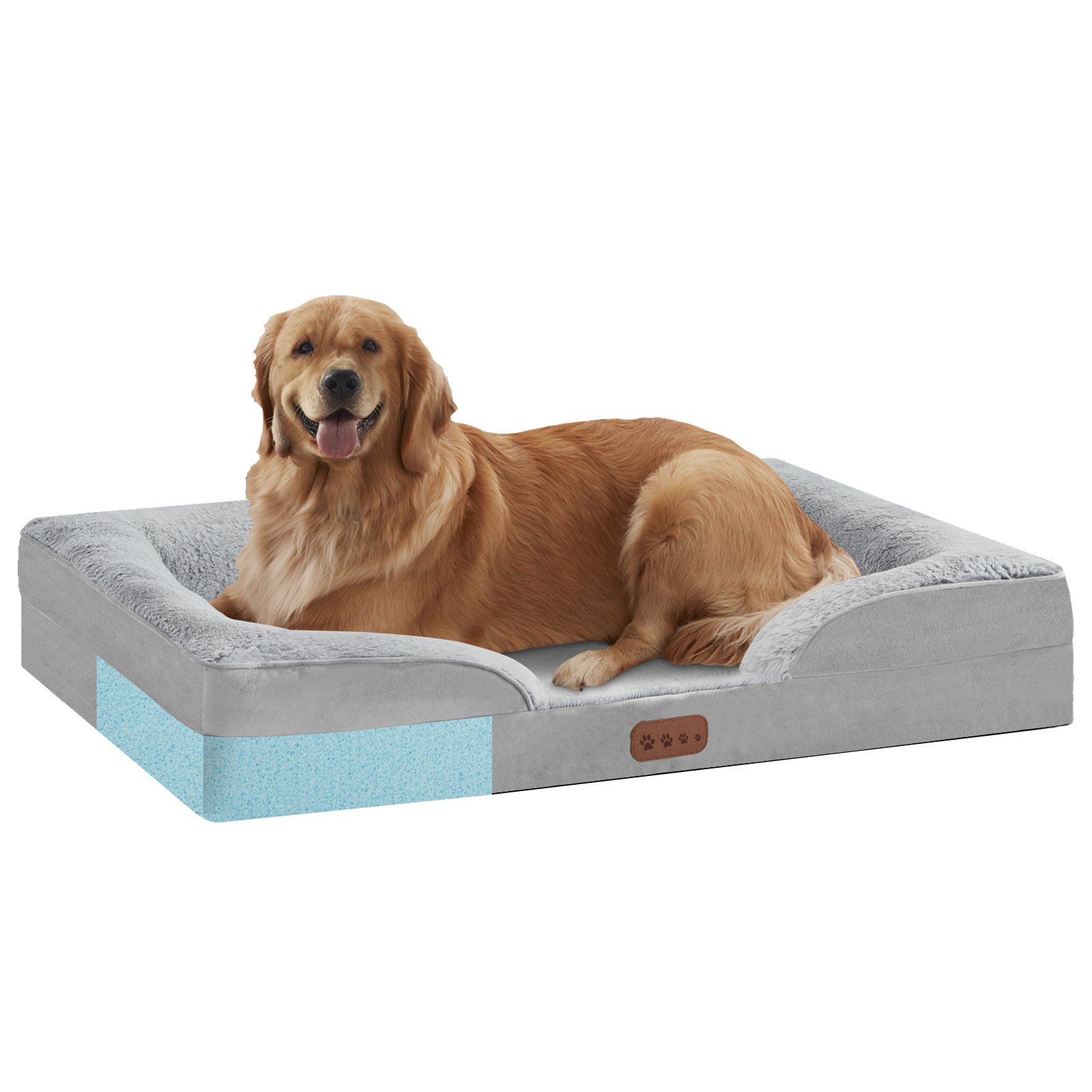 Rectangular Plush Fabric Dog Mattress for Wholesale