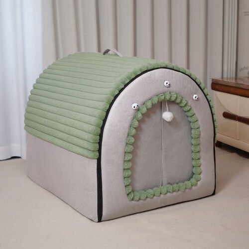Semi-Enclosed Dog Cave Bed for Wholesale