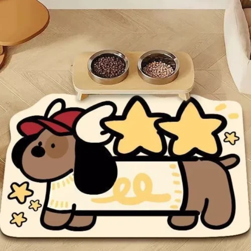 Dog Eating Mat