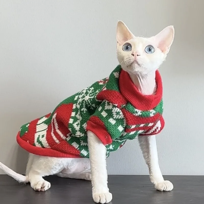 Hairless Cat Christmas Sweater - Image 3