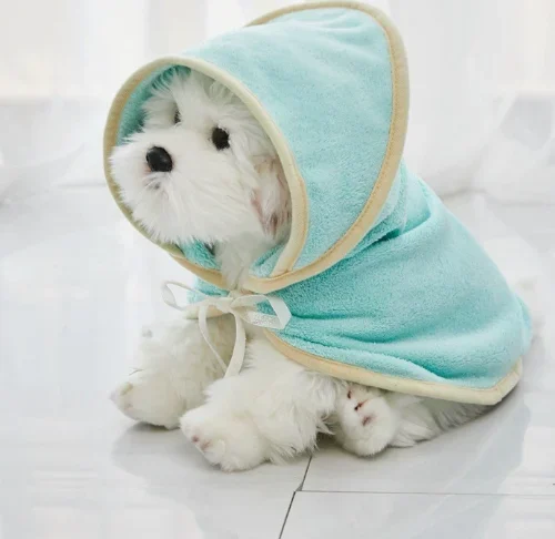 dog robe with hood