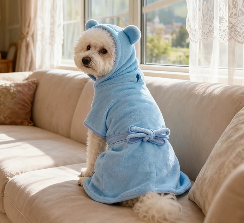Bathrobe Dog