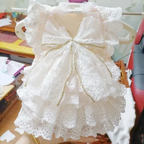 White Dog Wedding Dress