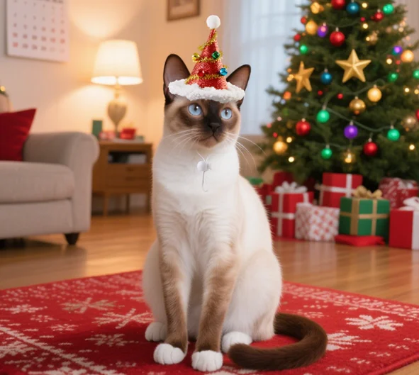 christmas cat hat