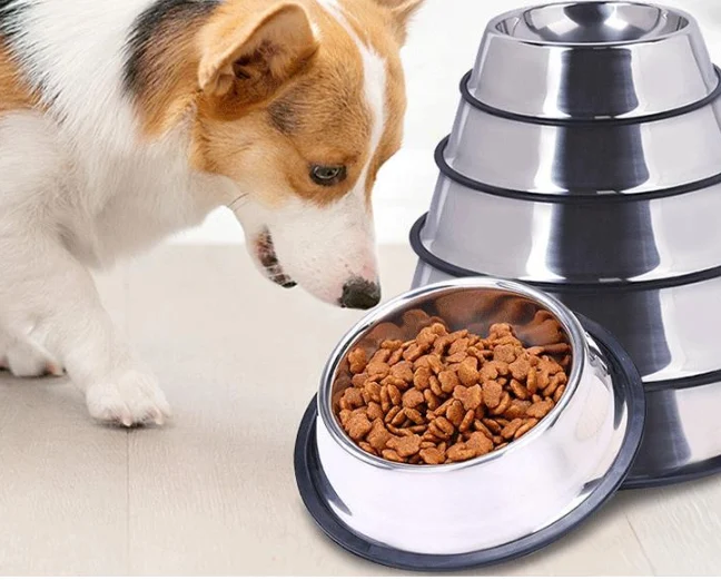 stainless steel dog bowl