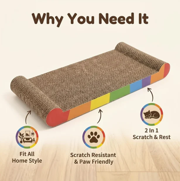 Corrugated Cardboard Cat Scratcher