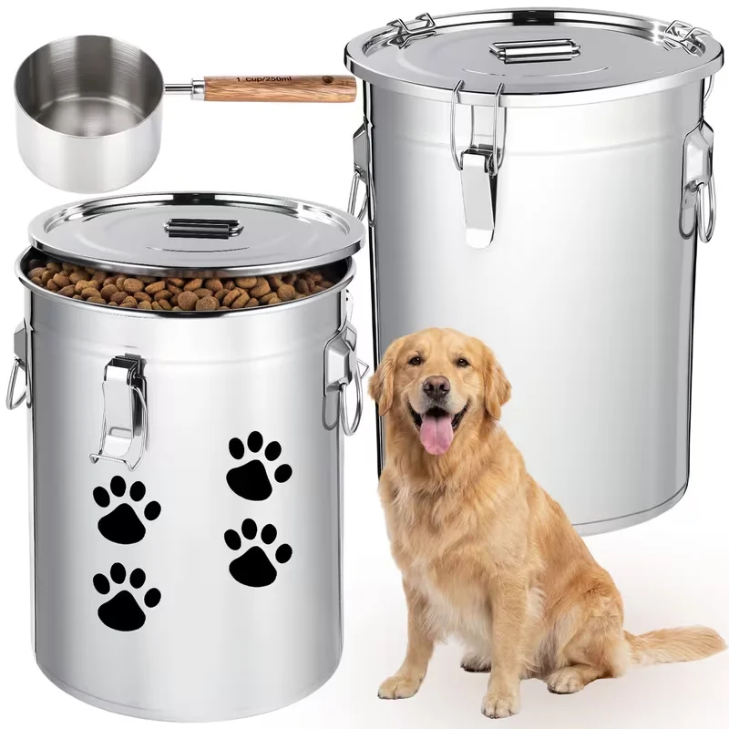 metal pet food storage containers