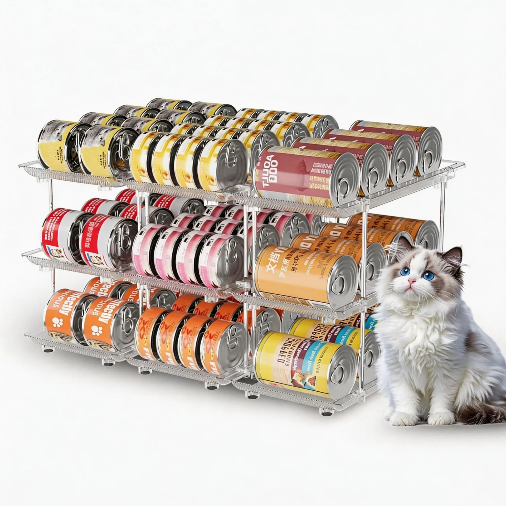 stackable pet food storage containers