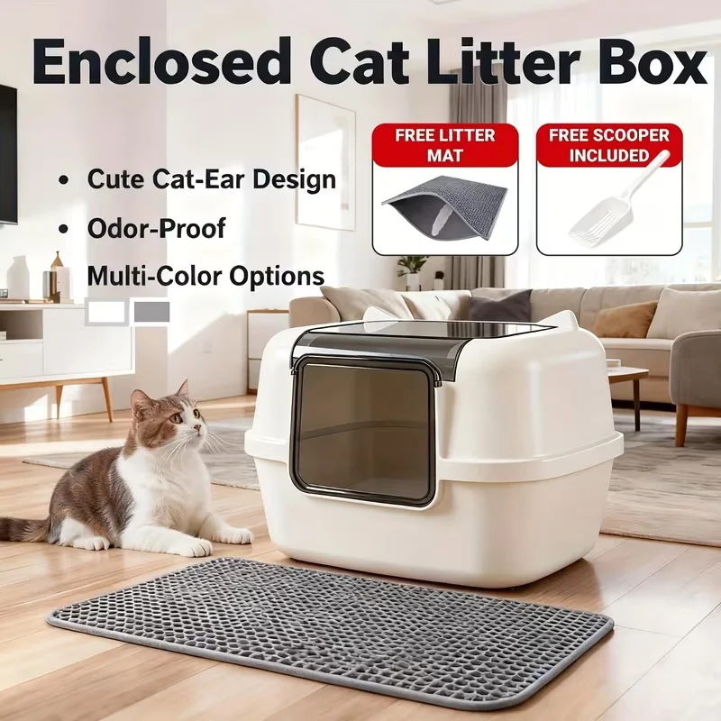 cat covered litter tray