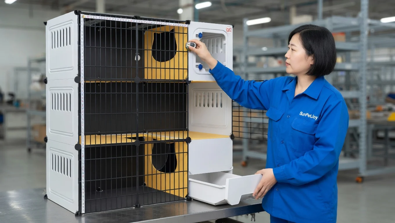 cat cage with litter box