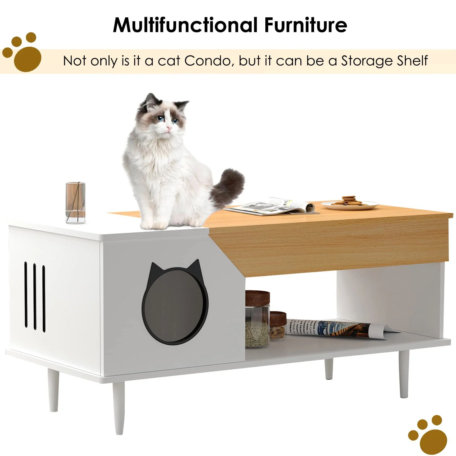 enclosed cat box furniture