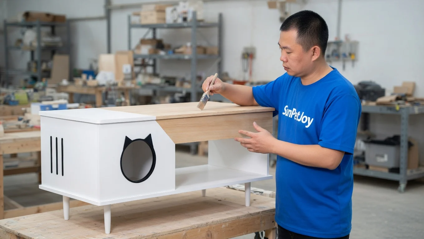 enclosed cat box furniture