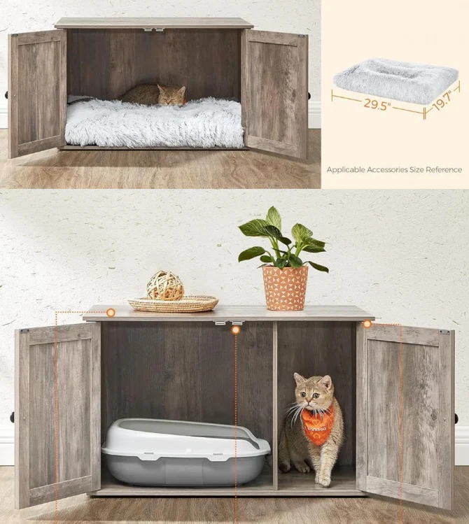 furniture cat litter box cabinet