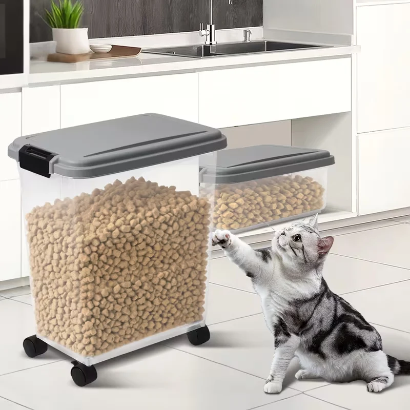 pet food storage container on wheels