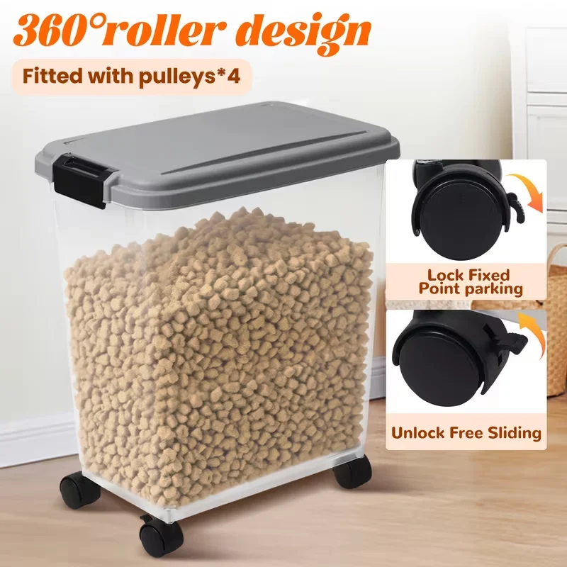 pet food storage container on wheels