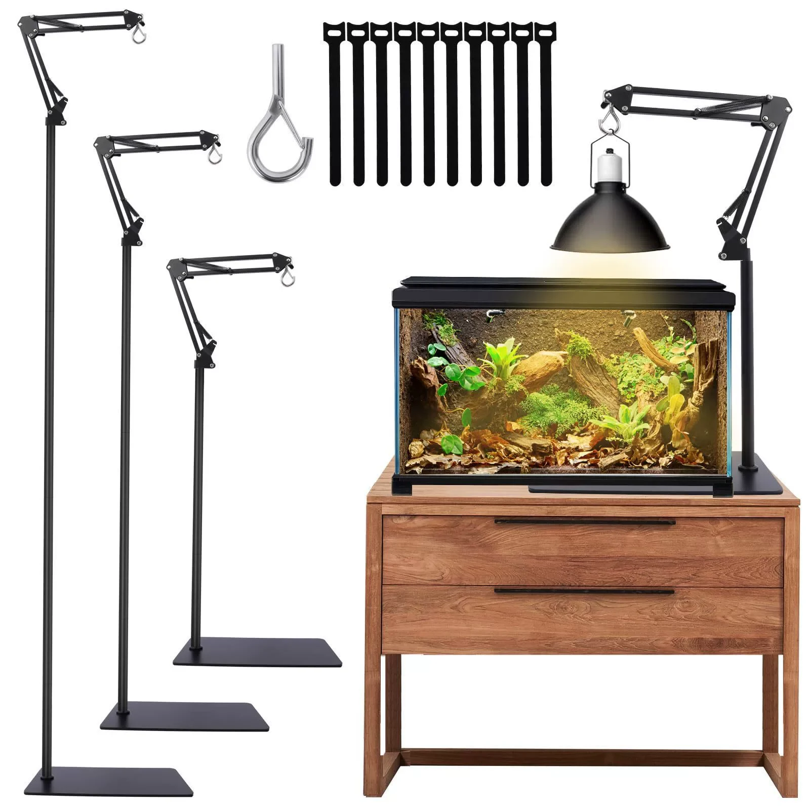 reptile light stand