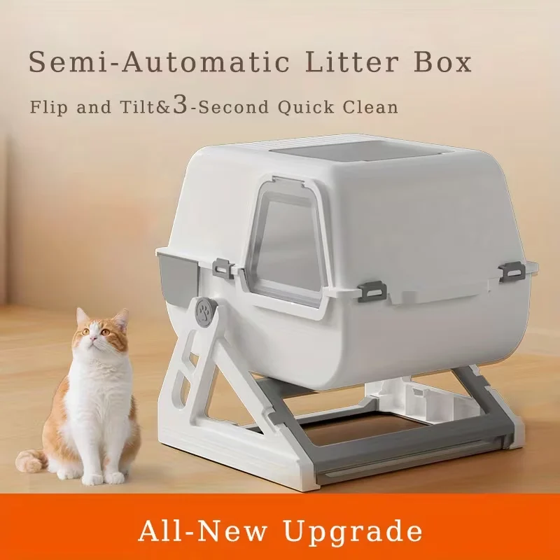 semi automatic cat litter box