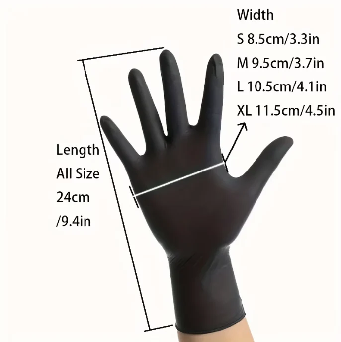 Black Nitrile Gloves