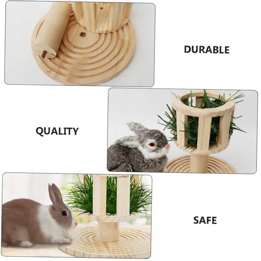Wooden Hay Feeder For Rabbits